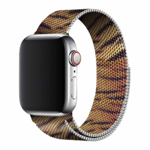 Ремешок для Apple watch 38/40/41mm Milanese Loop Band Tiger Ремешок для Apple watch 38/40/41mm Milanese Loop Band Tiger